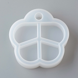 DIY 4 Compartments Flower Layered Rotating Storage Box, Silicone Molds, for Epoxy Resin UV Resin Jewelry Making