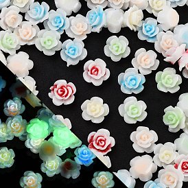 Luminous Resin Decoden Cabochons, Glow in the Dark, Flower