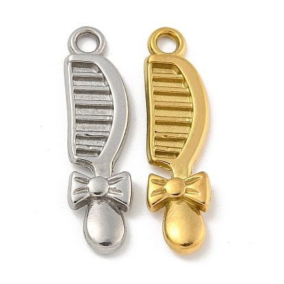 Ионное покрытие (ip) 304 подвески из нержавеющей стали, гребешок с подвесками-бантиками