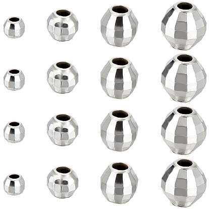 40 шт. 4 размер граненые круглые 925 бусины-разделители из стерлингового серебра