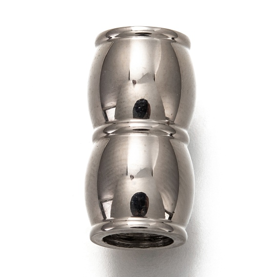 304 Stainless Steel Magnetic Clasps with Glue-in Ends, Column