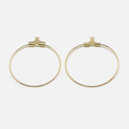 Латунные подвески, без кадмия, без никеля и без свинца, обручание серьги, кольцо, реальный 18 k позолоченный