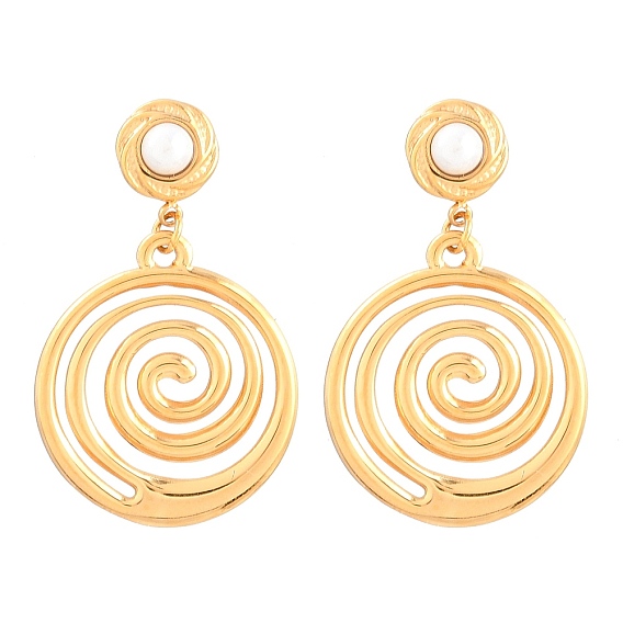 Спиральный вихрь 304 серьги-гвоздики из нержавеющей стали, с бусиной из искусственного жемчуга