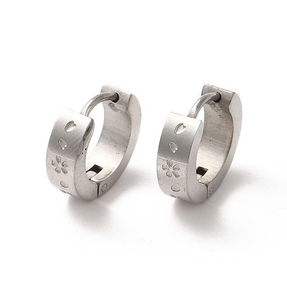 Цветочные 304 нержавеющей стали серьги обруча