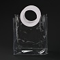 Transparente PVC-Tasche, mit runden Kunstledergriffen, für Geschenk- oder Geschenkverpackungen, Rechteck