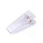 Transparent Plastic Alligator Hair Clips, with Iron Spring, Hair Accessories for Girls, Rectangle