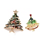 Женская брошь в виде рождественской елки из сплава со стразами и акрилом