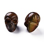 Natural Bamboo Leaf Stone Display Decorations, for Halloween, Skull