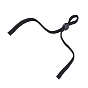 Hollow Flat Nylon Elastic Band, Mouth Cover Earloop Cord, with Plastic Adjustment Lanyard Buckle, DIY Mouth Cover Material