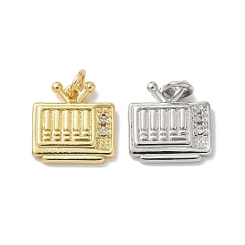 Латунные микропаве прозрачные кубические циркониевые подвески, телевизионные прелести, с целью перехода в кольце, стойки покрытие, долговечный, без свинца и без кадмия