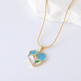 3 шт. ожерелья из нержавеющей стали с эмалированным сердцем для женщин, золотые