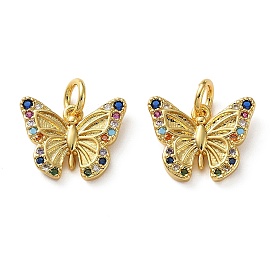 Латунные микро проложить кубического циркония подвески, бабочки прелести