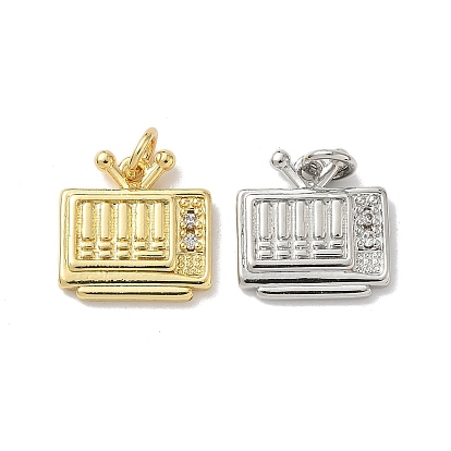 Латунные микропаве прозрачные кубические циркониевые подвески, телевизионные прелести, с целью перехода в кольце, стойки покрытие, долговечный, без свинца и без кадмия