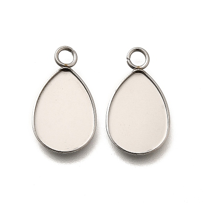 304 настройки подвесных кабошонов из нержавеющей стали, подвеска в виде капли