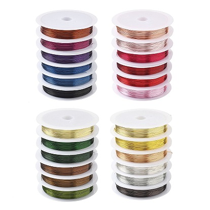 6 рулоны 6 цветная круглая медная проволока набор для изготовления ювелирных изделий