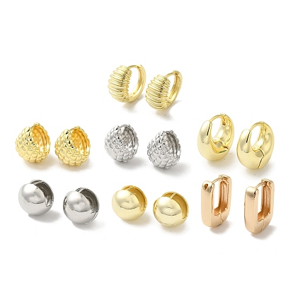 Латунь обруч серьги для женщин, разнообразные