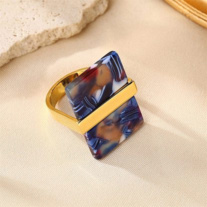 Прямоугольное кольцо из ацетата целлюлозы, палец кольца из нержавеющей стали