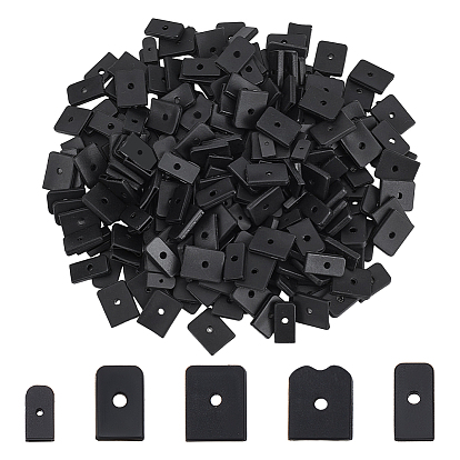 250шт. 5 варианты силиконовых заглушек для концов косточек, прямоугольные