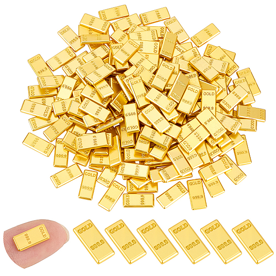 200шт. кирпичиков из цинкового сплава, имитирующих золото, украшение для домашнего офиса по фэн-шуй
