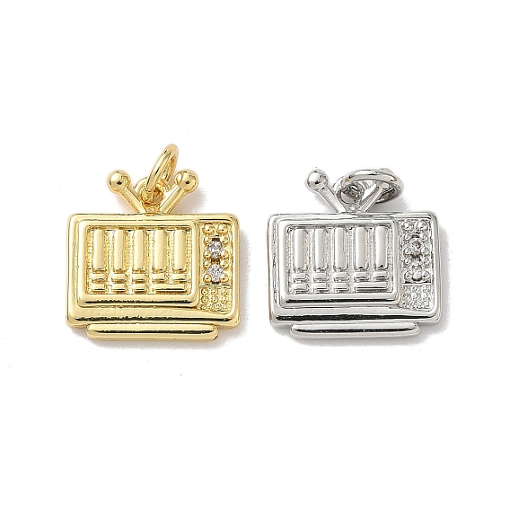 Латунные микропаве прозрачные кубические циркониевые подвески, телевизионные прелести, с целью перехода в кольце, стойки покрытие, долговечный, без свинца и без кадмия