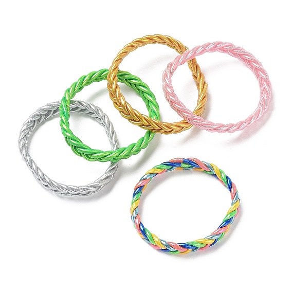 Эластичные плетеные браслеты из сверкающего пластикового шнура