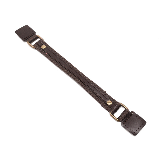 Leather Chain Bag Strap, with Braid & Alloy Clasps, Bag Replacement Accessories