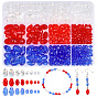 435Pcs 12 Styles Transparent Glass Beads, Teardrop, Faceted