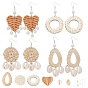 DIY Earring Making Sets, with Woven Pendants, Shell Beads and Metal Findings