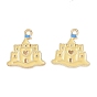 Alloy Enamel Pendants, Castle Charms