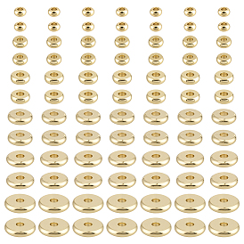 6 стили стойка покрытие латунные проставки бусины, долговечный, без кадмия и без свинца, плоско-круглые