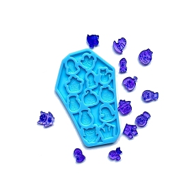 Halloween DIY Food Grade Silicone Mold, Resin Casting Molds, for UV Resin, Epoxy Resin Craft Making, Blue