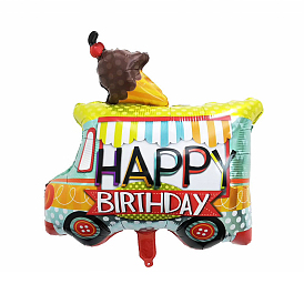 Agricultural Cartoon Car Theme Aluminum Balloons, for Birthday Party Decorations