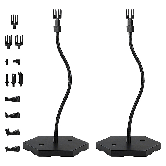 Регулируемые пластиковые держатели для демонстрации собранных фигурок с шестиугольными основаниями