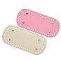 2Pcs 2 Colors PU Leather Knitting Crochet Bags Nail Bottom Shaper Pad, Bag Cushion Base, with Alloy Nail, Bag Bottom Accessories, Rectangle