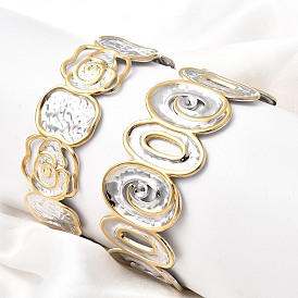 Кованые 304 браслеты-манжеты из нержавеющей стали для женщин, без кадмия, без никеля и без свинца