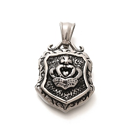 304 подвески из нержавеющей стали, щит с короной-талисманом