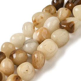 Natural Topaz Jade Beads Strands, Nuggets, Tumbled Stone