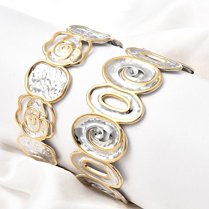 Кованые 304 браслеты-манжеты из нержавеющей стали для женщин, без кадмия, без никеля и без свинца