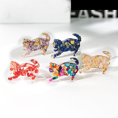 Фигурки цветов из смолы, с крошками драгоценных камней внутри статуй для украшения домашнего офиса