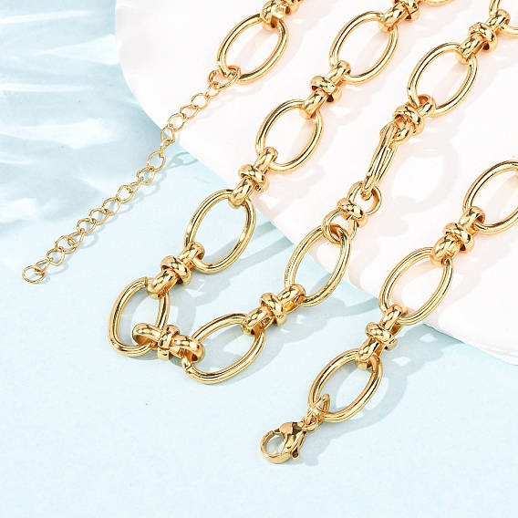 10MM 304 Stainless Steel Oval Link Chain Necklaces for Women