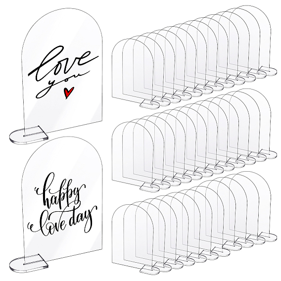 Держатели табличек из акрила, держатели для карточек с именами в форме арки, для свадьбы, ресторан, украшения на день рождения