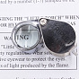 Stainless Steel Folding Jewelry Loupe, Portable Magnifying Glass, 10X Magnification
