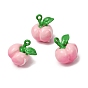 Alloy Enamel Pendants, Peach Charms