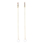 Creative Colorful Cubic Zirconia Earring Strap, Brass Cuff Earring with Long Tassel, Bluetooth Headset Anti-lost Earrings