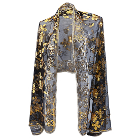 Съемные свадебные кружевные шали из полиэстера, свадебная кружевная накидка с цветочным принтом