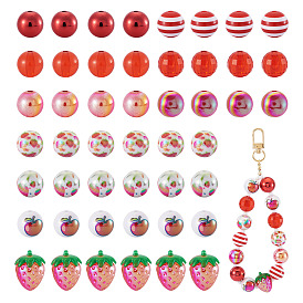 60 шт 10 стили акриловые бусины, разнообразные