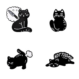 Cat Badges, Alloy Enamel Pins, Cute Cartoon Animal Brooch, Clothes Decorations Bag Accessories