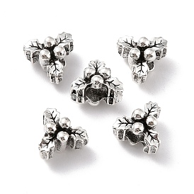 Alloy Beads, Large Hole Beads, Leaf