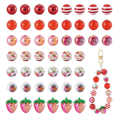 60 шт 10 стили акриловые бусины, разнообразные