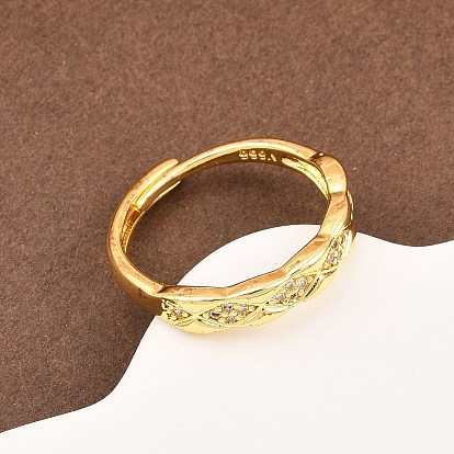 Манжеты из латуни с микро паве кубический цирконий для женщин, долговечный, стойки покрытие